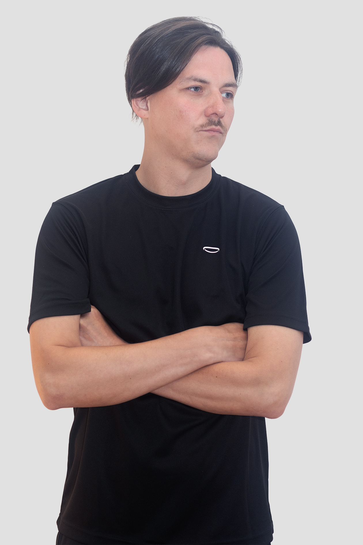 Black mens sports t-shirt by bodydisciple, perfect for workouts and daily wear