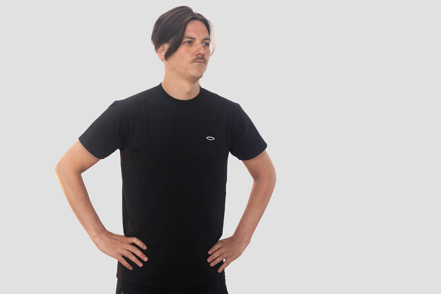 Black mens sports t-shirt by bodydisciple designed for comfort and activewear