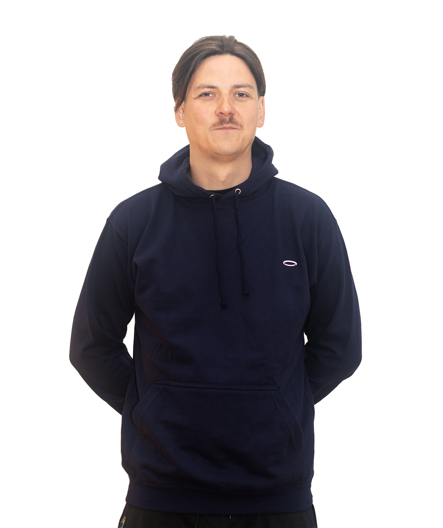 Men's Navy Hoodie from Bodydisciple with a comfortable fit and front pocket