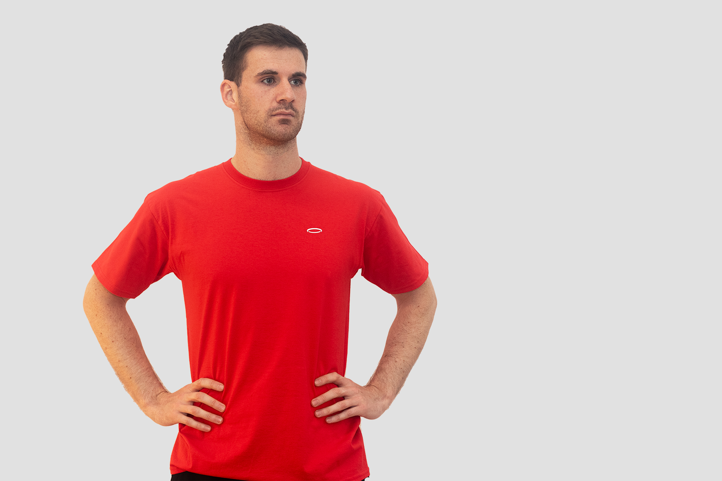 Red Halo sportswear shirt for men featuring a comfortable and breathable fit for workouts