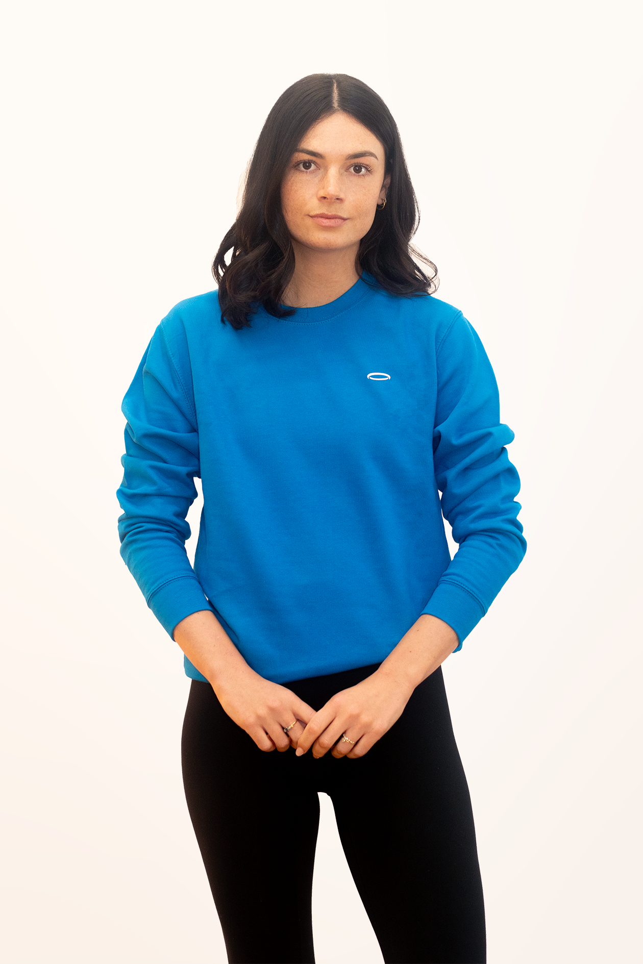 Women’s sapphire sports sweatshirt in vibrant blue, perfect for active wear and casual outings
