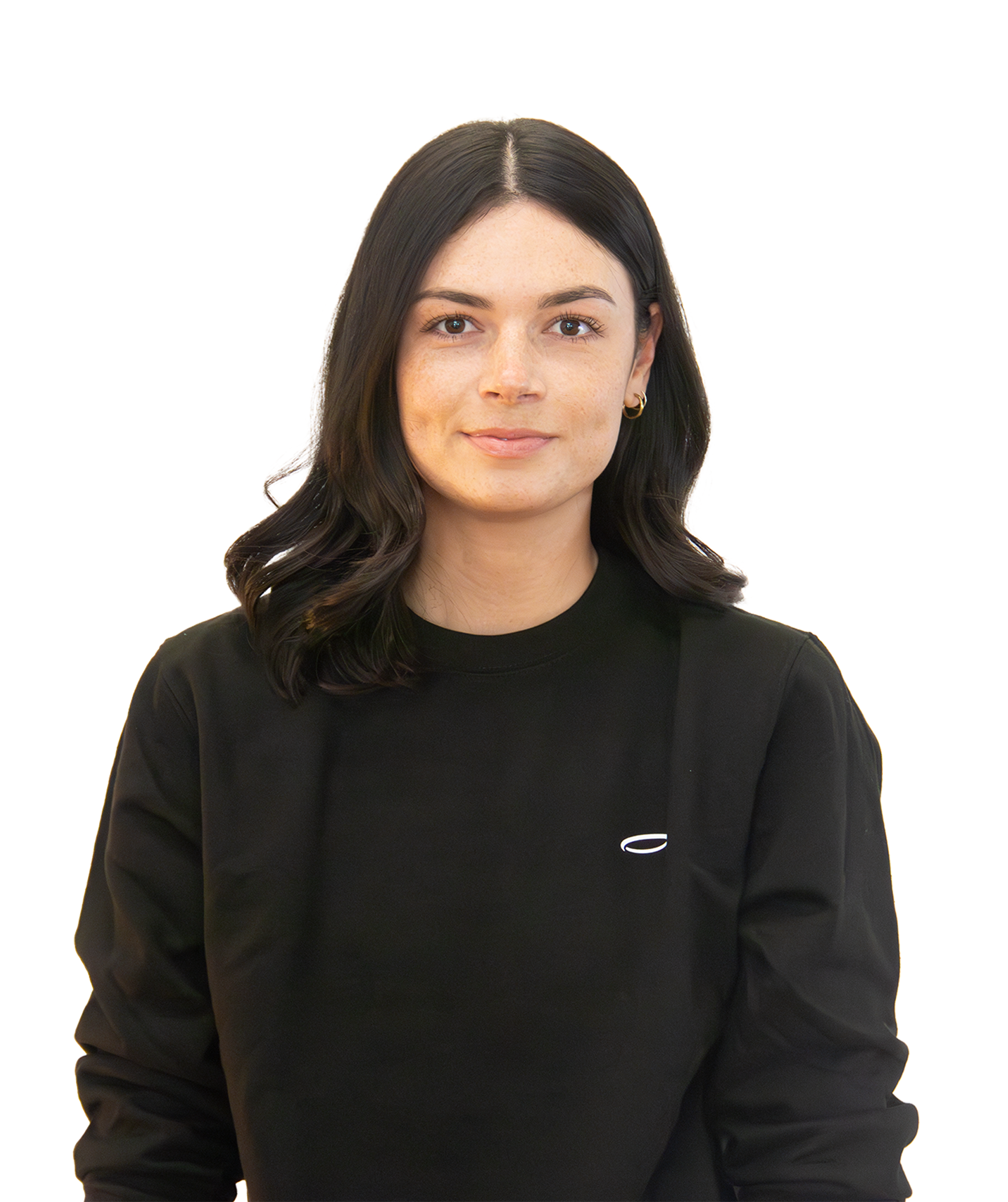 Bodydisciple women's black sweatshirt with a simple logo for casual style